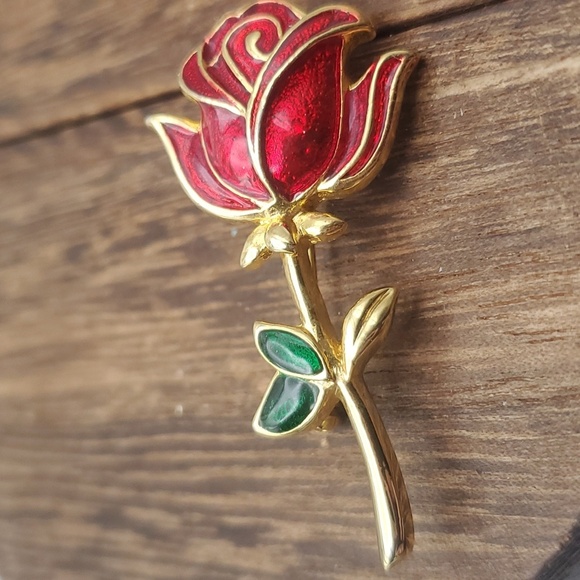 B679‎ Valentine's rendezvous flower brooch - Picture 1 of 3
